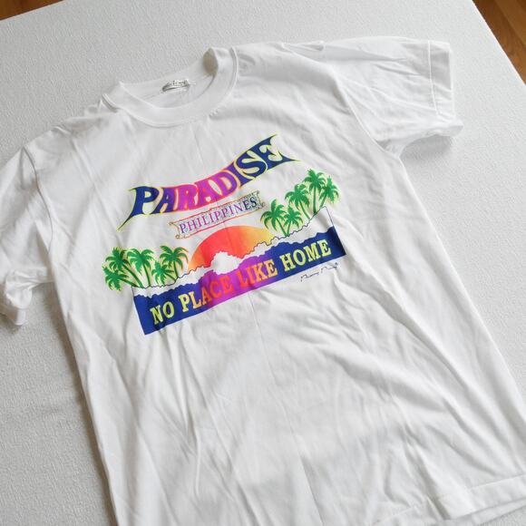 Vintage t-shirt crewneck Purong Pinoy Phillipines Paradise funky tropical tee - Picture 9 of 10